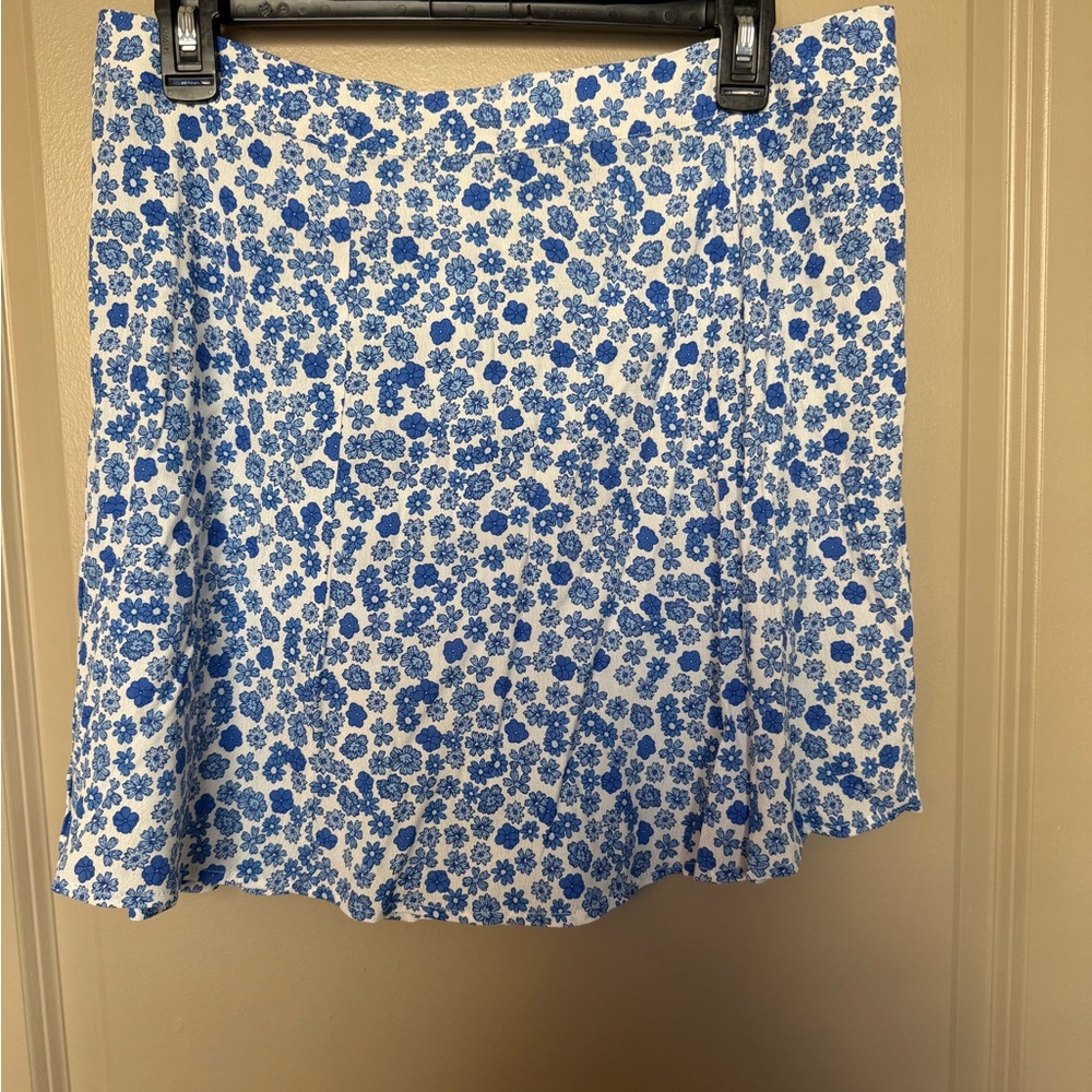 Floral Blue and White Women's Skirt